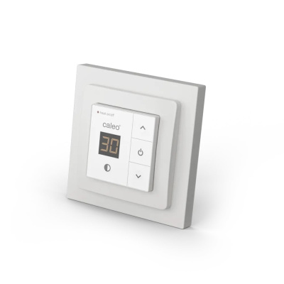 Терморегулятор для теплого пола CALEO 720, с адаптерами, белый в  Терморегулятор для теплого пола CALEO 720, с адаптерами, белый в