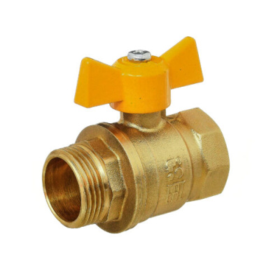 Кран шаровой 11Б27п DN15 PN40 газ вр/нр бабочка, серия Standart в 