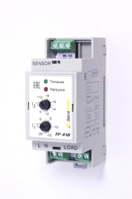 Терморегулятор для систем антиобледенения и снеготаяния ТР-41В с датчиком DS-125M в  Терморегулятор для систем антиобледенения и снеготаяния ТР-41В с датчиком DS-125M в