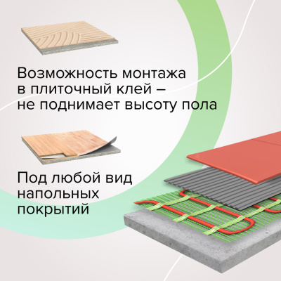 Нагревательный мат CALEO SUPERMAT 130-0,5-6,0 в 
