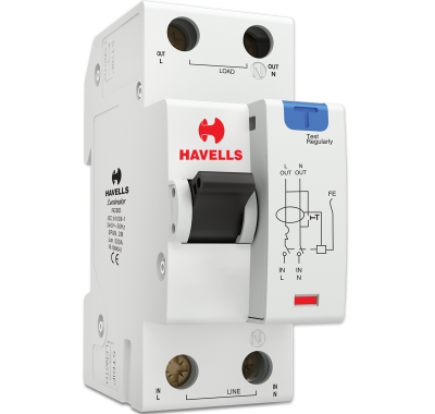 Дифференциальный автоматический выключатель 1P+N 6kA C-10A 30 мА Тип A, 2М, Havells в 