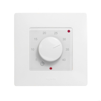 Терморегулятор для теплого пола ТР-03 Этика, белый (в рамку Legrand Etika) в  Терморегулятор для теплого пола ТР-03 Этика, белый (в рамку Legrand Etika) в