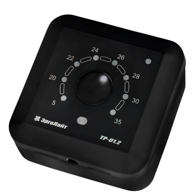 Терморегулятор для теплого пола накладной ТР-01.2П с датчиком пола, черный в  Терморегулятор для теплого пола накладной ТР-01.2П с датчиком пола, черный в