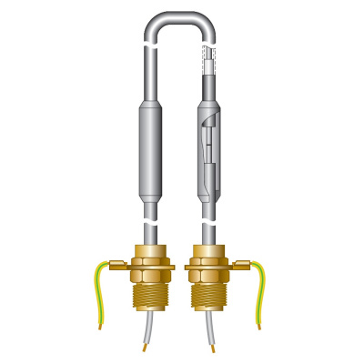 Резистивная нагревательная секция на основе кабеля с минеральной изоляцией МIС Cu в 
