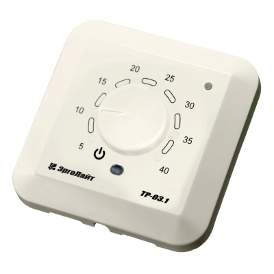 Терморегулятор для теплого пола встраиваемый ТР-03.1ВП с датчиками пола и воздуха, бежевый в  Терморегулятор для теплого пола встраиваемый ТР-03.1ВП с датчиками пола и воздуха, бежевый в