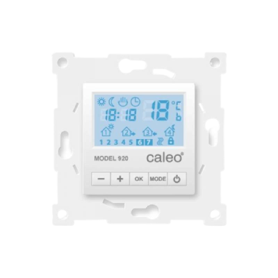 Терморегулятор для теплого пола CALEO 920, с адаптерами, бежевый в 