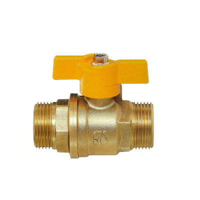 Кран шаровой 11Б27п DN25 PN40 газ нр/нр бабочка, серия Standart в 