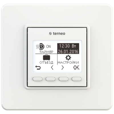 Терморегулятор для теплого пола Terneo pro unic, белый в 