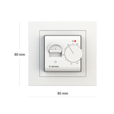 Терморегулятор для теплого пола Terneo mex unic, слоновая кость в  Терморегулятор для теплого пола Terneo mex unic, слоновая кость в