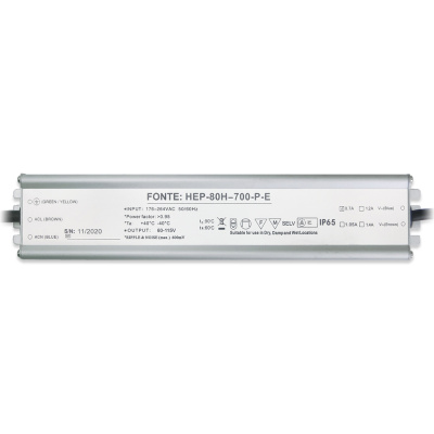 Источник питания D-LUCE Fonte HEP-80H-0,7-P-E-IP65 (с защ. 380 В и усиленной ЭМС) в 