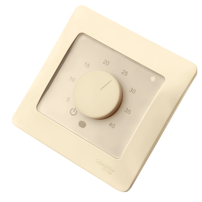 Терморегулятор для теплого пола ТР-03 Глосса, бежевый (в рамку Schneider Electric Glossa) в  Терморегулятор для теплого пола ТР-03 Глосса, бежевый (в рамку Schneider Electric Glossa) в