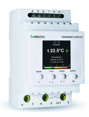 Терморегулятор для систем отопления HS Electro ТС-3 в  Терморегулятор для систем отопления HS Electro ТС-3 в