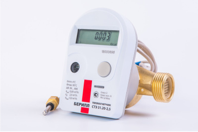 Теплосчетчик БЕРИЛЛ СТЭ 31.15-0,6-Т1-L с интерфейсом LoRaWAN, трубопровод подающий в 