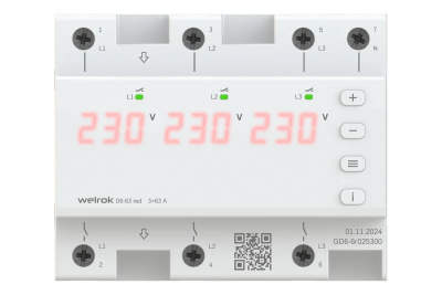 Реле напряжения Welrok D6-63 red  в 