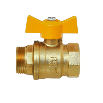 Кран шаровой 11Б27п DN15 PN40 газ вр/нр бабочка, серия Standart в 