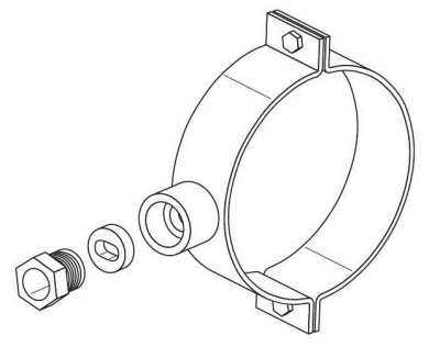 Хомут для ввода кабеля в трубу d=100 мм ТС.12.001 в Казахстане