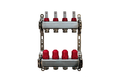Коллектор с расходомерами 1"х 3/4" 8 вых; нерж. в 