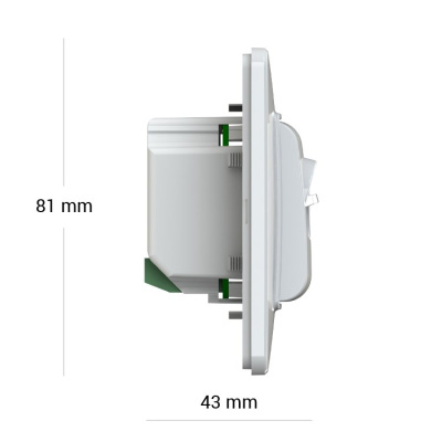 Терморегулятор для теплого пола Terneo mex unic, слоновая кость в  Терморегулятор для теплого пола Terneo mex unic, слоновая кость в