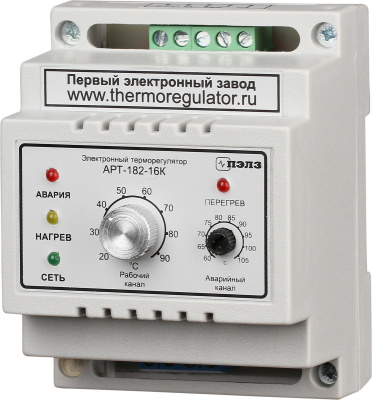 Терморегулятор АРТ-182-16К с датчиками KTY-81-110 3 кВт DIN в Казахстане