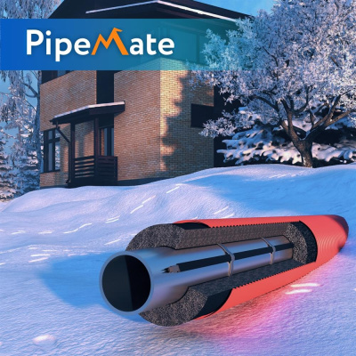 Комплект саморегулирующегося греющего кабеля PipeMate 25Вт/м 04м в 