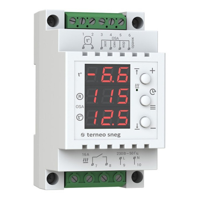 Терморегулятор для систем антиобледенения и снеготаяния Terneo sneg с датчиком осадков в  Терморегулятор для систем антиобледенения и снеготаяния Terneo sneg с датчиком осадков в