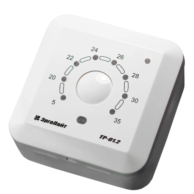 Терморегулятор для теплого пола накладной ТР-01.2П с датчиком пола, белый в  Терморегулятор для теплого пола накладной ТР-01.2П с датчиком пола, белый в